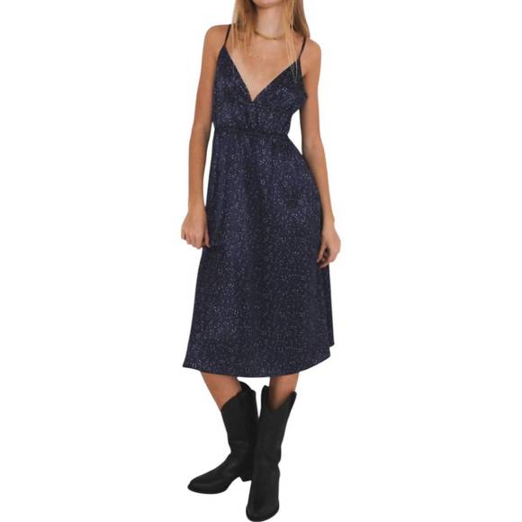 NEW DESIGNERS REMIX girl's lilian midi dress in black - Picture 1 of 4